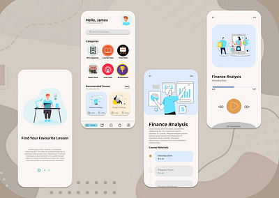 Education Mobile Design graphic design ui