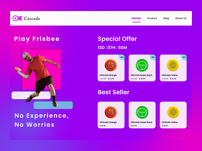 Dasboard Website Cascade Frisbee concept dasboard concept dashboard frisbee graphic design store ui ui design ux