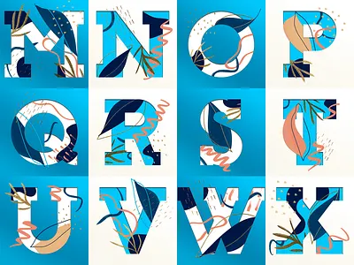 36 Days of Type 2022 36 days of type 36 days of type all alphabet character custom type design foliage font design illustration leaf leaves letter lettering letters logo type type design typeform typemark typography