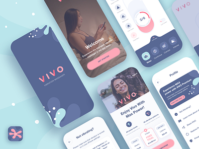 Vivo Massager App app design illustration logo mobile app mobile app design ui ux