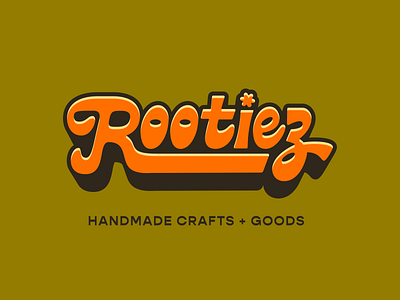 Rootiez Handmade - Logo Design brand branding crafts custom custom lettering design fort worth groovy handmade logo retro rootiez type typography