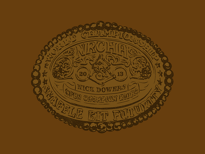 Nick Dowers - Rodeo Belt Buckle apparel design belt buckle bullrider cowboy design fort worth illustration illustrator merch design rodeo shirt design texture western