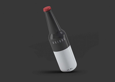 Free Premium PSD Beer Bottle Mockup beer bottle branding design free graphic design mockup premium typography