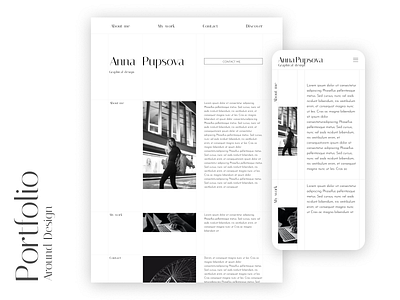 Portfolio Design branding design designer figma graphic design illustration logo portfolio ui ux vector