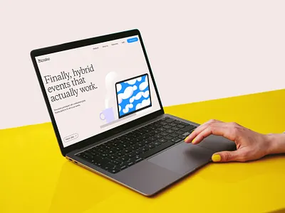 Bizzabo HP asis branding clouds event homepage hybrid identity illustration macbook ui website