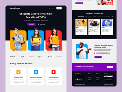 PetaniCourse - Online Learning Platform app branding dark design ui uiuxdesign ux website