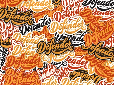 Defender Clean Up Crew branding defender design greenvile handlettering illustrator lettering logo script south carolina sticker texture type typography vector