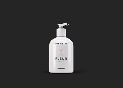 Free White Pump Bottle Mockup bottle branding design free graphic design logo mockup typography white