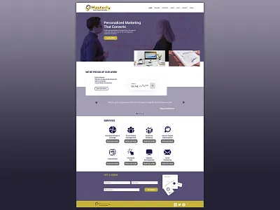 Masterly Landing Page graphic design landing page ui user interface design web design
