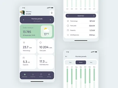 Solar system App app app design eco interface mobile nature solar system ui ux