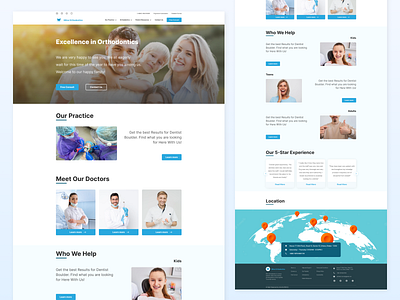 Orthodontist Patient Driven Website Design - Web View doctor homepage landing page medical medical website orthodontist ui uiux web responsive website