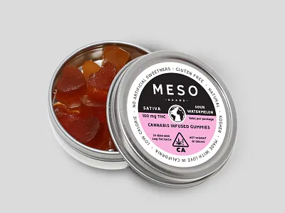 MESO Packaging Concept (Gummies) branding design graphic design logo typography