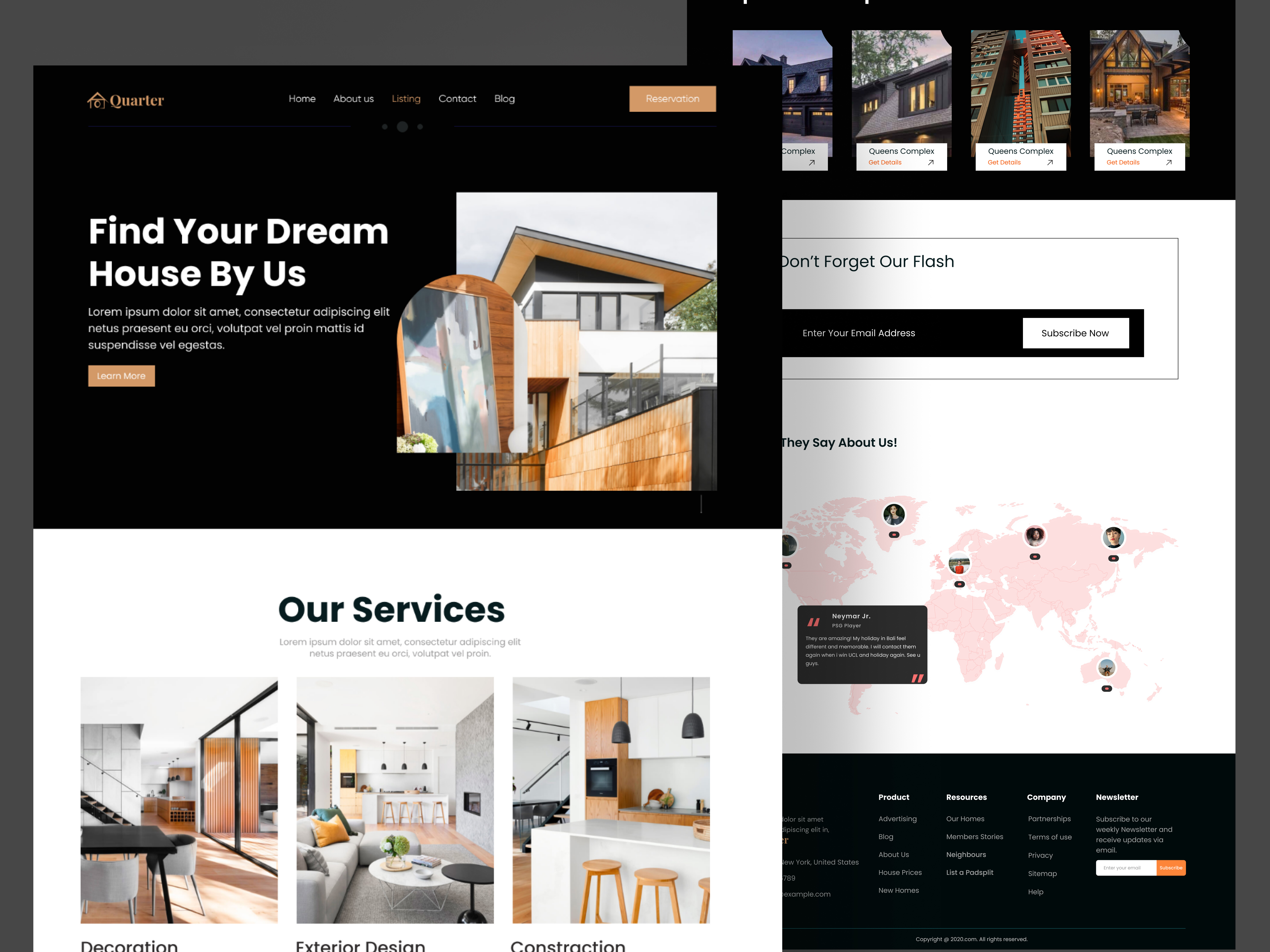 Real Estate Website Design branding building buy land clean design ecommerce house landing page landing page design properties property management property website real estate agency real estate branding real estate ui realtor residence uiux web design website