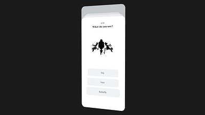 Rorschach test animation app challenge design graphic design psychology test ui uiux ux