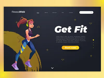 Fitness Landing Page app apps tamplate apps ui branding business ui fitness ui ui website yoga