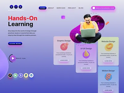 Hero Section for an Online Learning Platform productdesign uiux
