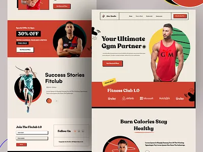 Fitness Landing Page 2023 tendy best dribbble shot best fitness website best gym landing page best landing page best shot 2023 body transformation crossfit fitness website gym landing page personal trainer training web web design website workout workout landing page