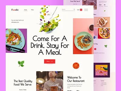 Food Restaurant Website Design after effect aftereffect animation design figma food food landing header herosection interface landingpage modern motion graphic motion graphics restaurant ui website