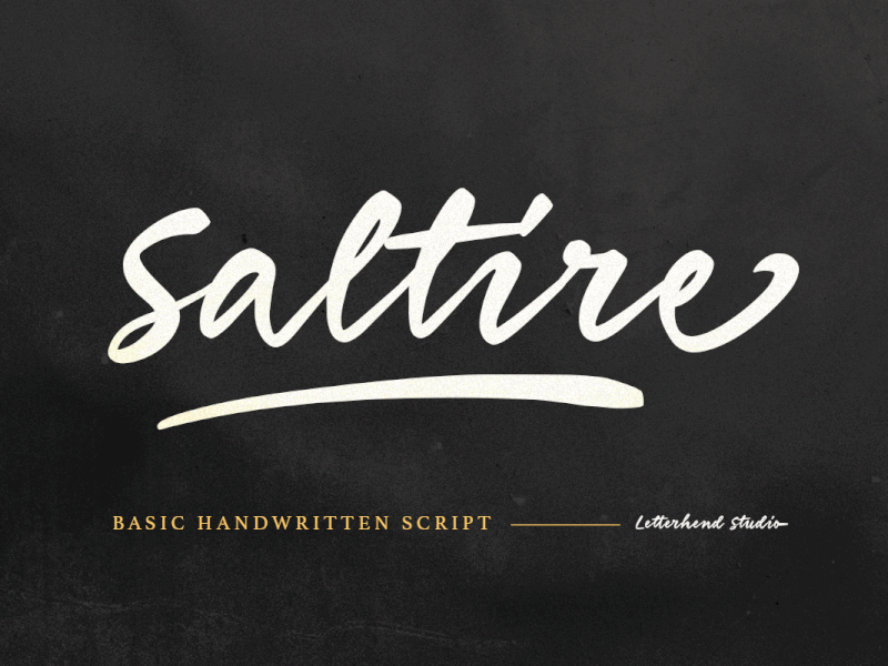 Saltire - Script font freebies slogan font