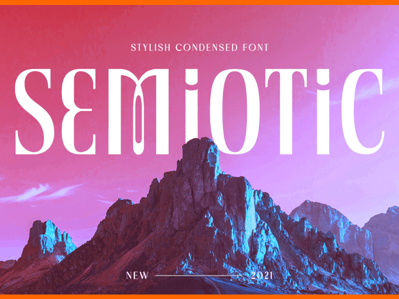 Semiotic - Stylish Condensed Font freebies magazine font