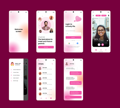 Find Your Perfect Match – Matrimonial App UI/UX branding ui