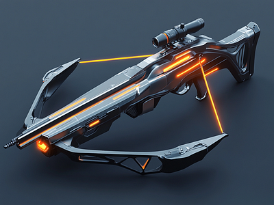 Futuristic Crossbow 3d modelling advanced cgi r1n7t0xb