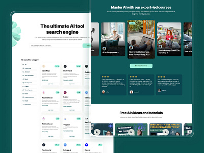 TopApps.ai - Design for the Ultimate AI Tool Search Engine green ui