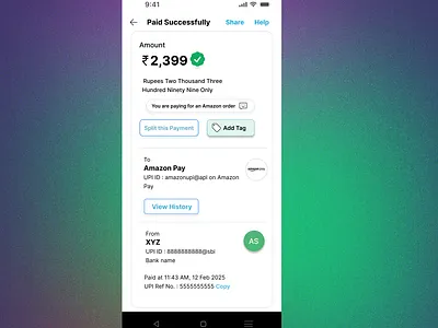 Day 17 : Payment Receipt | #DailyUI dailyui digitalpayments dribbbledesign dribbbleshots figmacommunity figmadesign fintech fintechdesign hireme minimalui opentowork paymentui productdesign receiptui ui uidesign userexperience ux uxdesign uxtrends