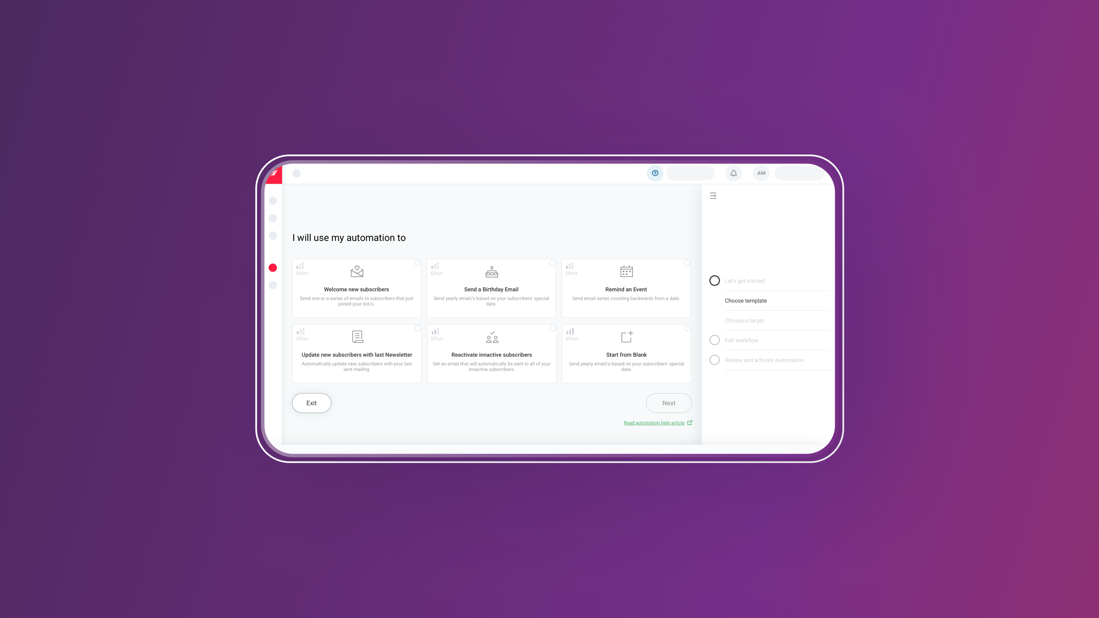 Example of Automations Builder