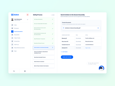 BizBot - Process Stepper dashboard flow startup stepper