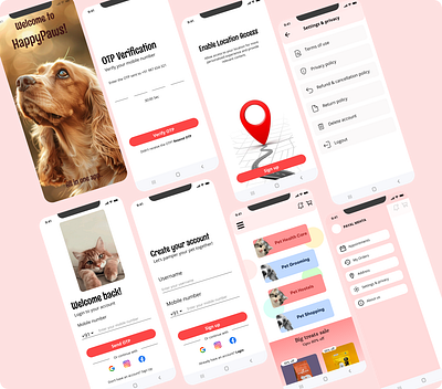 Pet Care App UI