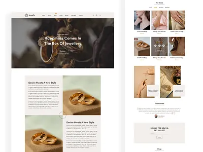 Jewellery Template Design - Figma UI Template branding design fashion illustration logo typography ui ux vector web