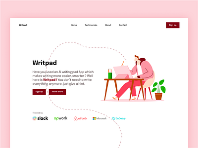 Writpad - AI Writing pad app design figma figma app figma design figmadesign pad ui ui design ui ux ux design writing pad