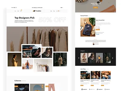 Fashion Figma Template - Figma UI Design branding design fashion logo typography ui ux vector web
