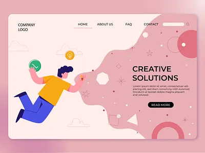 creative web landing page app apps tamplate apps ui branding business ui design illustration technology ui website