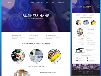 Business web landing page web application