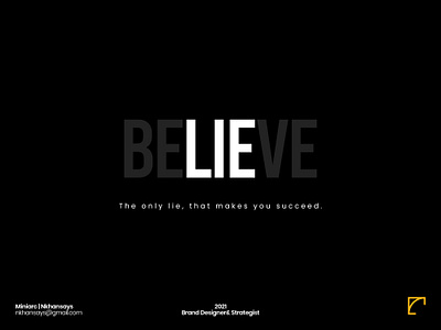 Believe on yourself believe creative ad creative idea creative poster expressionism graphic design logo minimal design minimal poster motivation poster design textplay wordmark