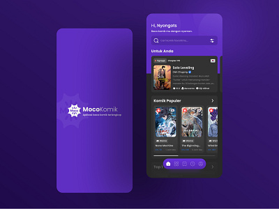 MocoKomik - Online Comic Reading Mobile App. books e learning ebook ebook design ebook layout ebooks ecommerce mobile mobile ui read reading reading app reading book reading list