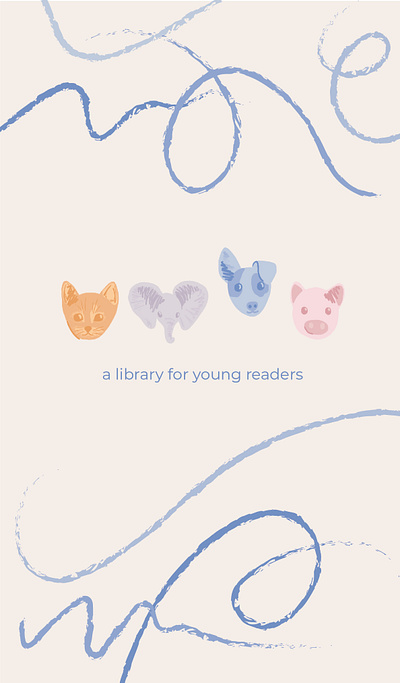 Dog Ear - A Library For Young Readers animals branding design graphic design illustration illustrator library logo monochromatic typography vector