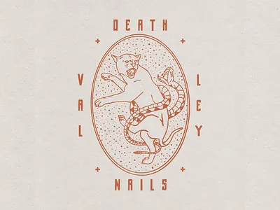 Death Valley Cougar animals branding cougar custom death valley desert desert animal design graphic design hand drawn handmade illustration logo rattlesnake snake t shirt typography wild