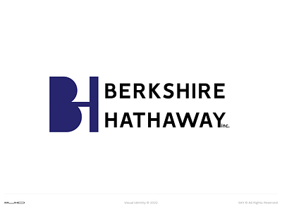 Berkshire Hathaway Logo Redesign adobe appealing branding company creative design graphic design illustration investment logo minimal modern redesign simple ui vector warren buffet