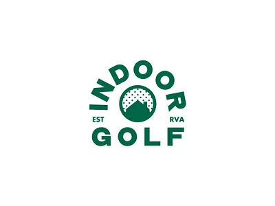 Indoor Golf Logo branding design golf graphic design illustration illustrator indoor logo vector virtual
