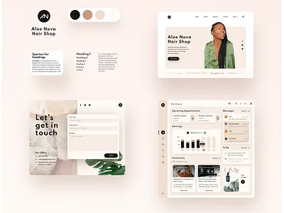 Aloe Nova Hair Shop | Marketing Homepage and Desktop App app branding design desktop icon landing logo marketing style ui ui design ux ux design web website