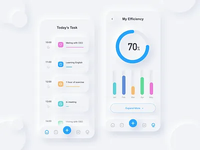 Efficiency record Mobile UI app branding design experience icon illustration mobile design ui ui design ui designer ui icon uiux userinterface ux vector