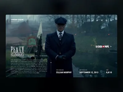 🎥 Introducing of Movies actor actress animation app art branding cinema comedy directory film graphic design motion graphics movie netflix pecky blinders photography series ui ux website