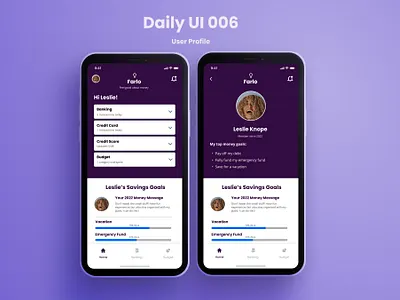 Daily UI 006 daily ui daily ui 006 design fintech personal finance ui ui designer uidesign user profile