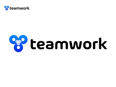 Teamwork Agency Logo agency agency logo best logo designer blue brand identity designer branding brandmark gradient identity letter logo logo design logo design agency logo mark mark member minimalist modern logo symbol user