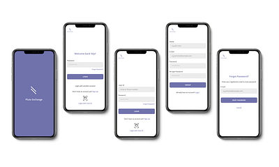 Sign Up page app design ui