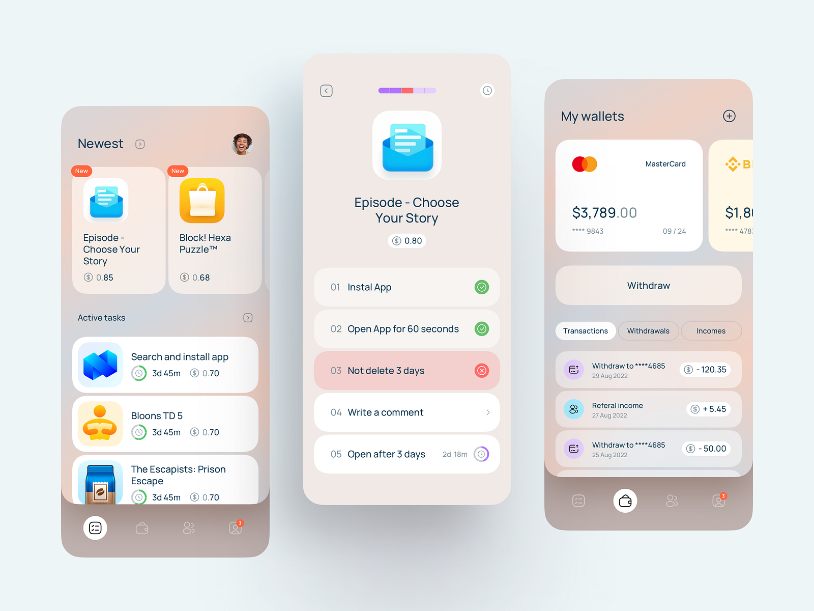 Money-Making App Concept by Bogdan Nikitin for Nixtio on Dribbble