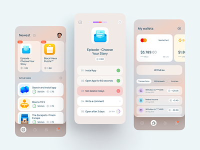 Money-Making App Concept app design earning freelance income ios making money mobile money revenue review side job testing ui ux